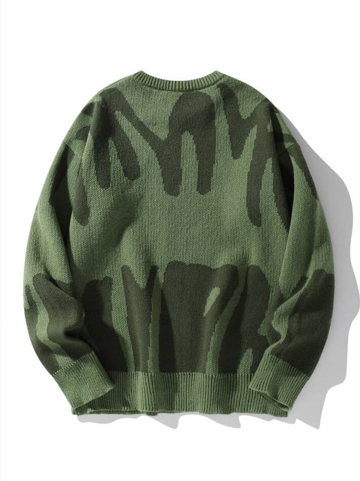 CRAZZY-MONKEY Men's Cool Army Style Hypemode Graphic Pattern Sweatshirt
